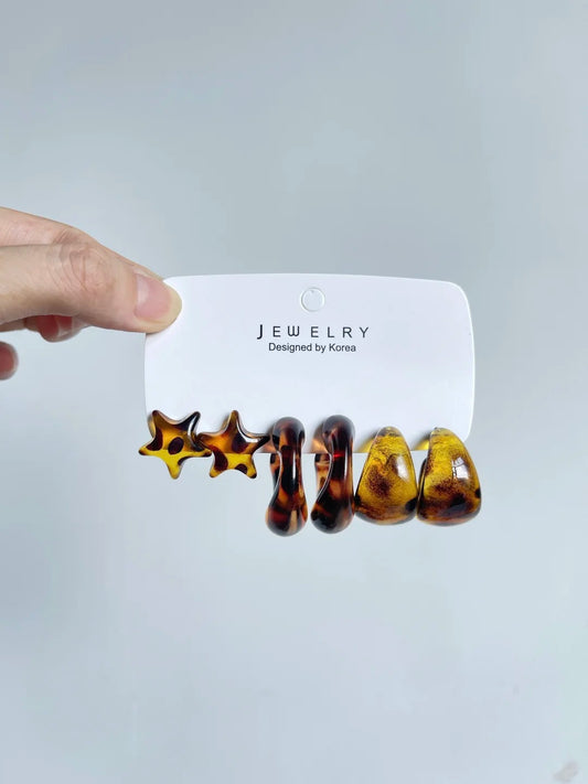 Leopard Earrings Set