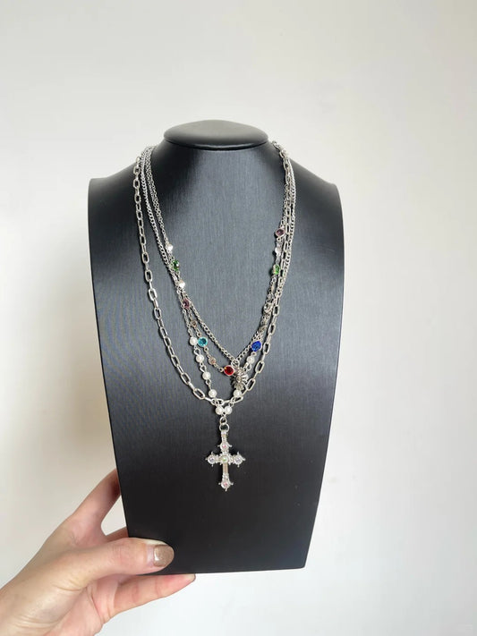 Cross Layered Necklace