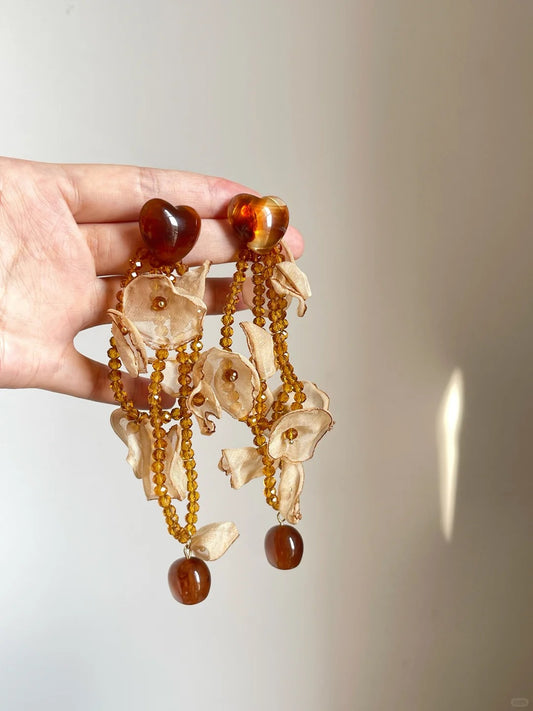 Petal Beaded Earrings