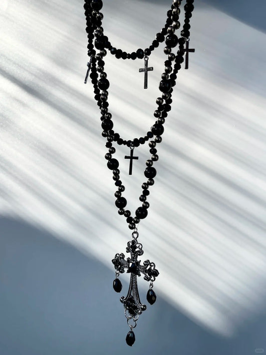 Black Cross Necklace
