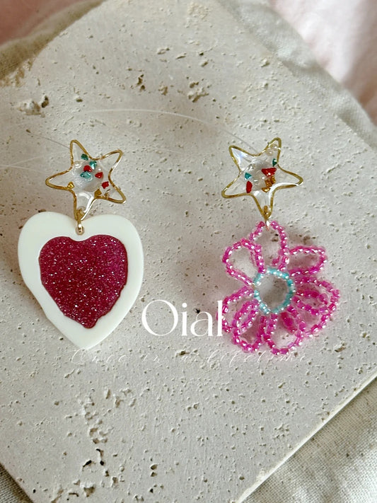 Starlight Jam Heart Earrings