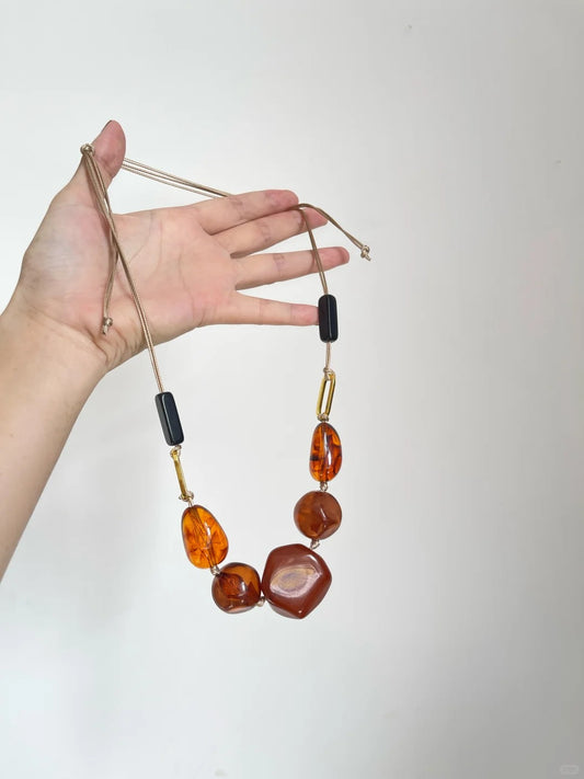 Agate Beaded Necklace