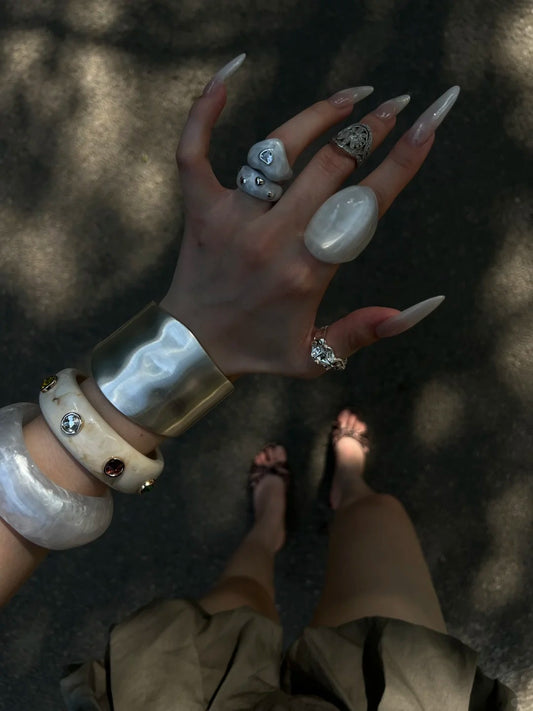 Rhinestone Resin Bangle