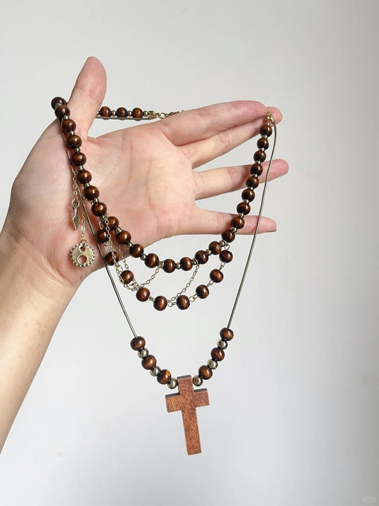 Layered Cross Necklace