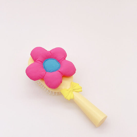 3D Design Flower and Bow Paddle Brush