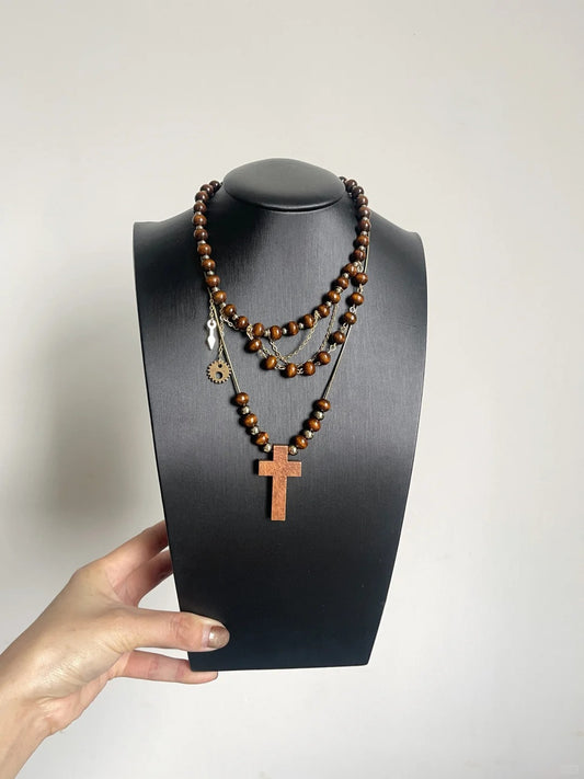 Layered Cross Necklace