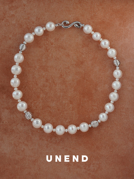 Tide of Time Pearl Ball Necklace