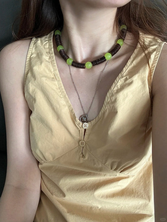 Chocolate Green Grape Necklace