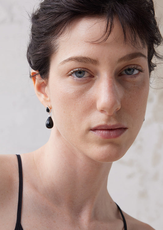 Black Onyx Dewy Earrings