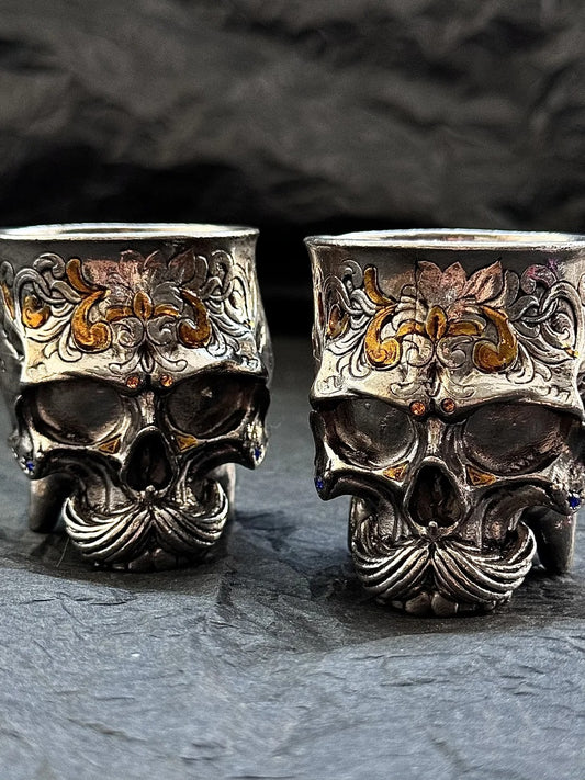 Gothic Engraved Skull Cup