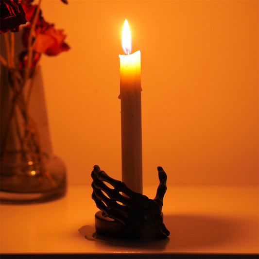 Gothic Skull Hand Candle Holder