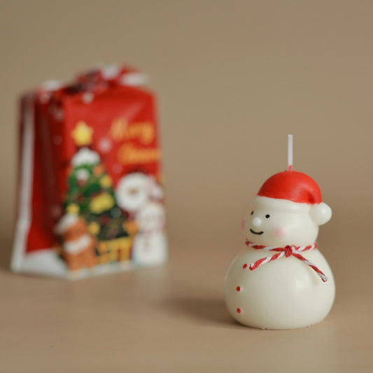 Handmade Snowman Scented Candle