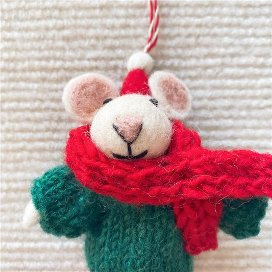 Santa Mouse Charm