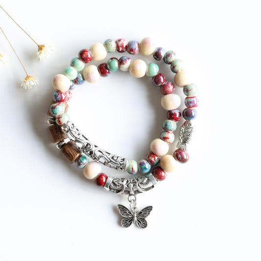 Butterfly Double Layer Bracelet