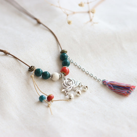 Lotus Beaded Necklace