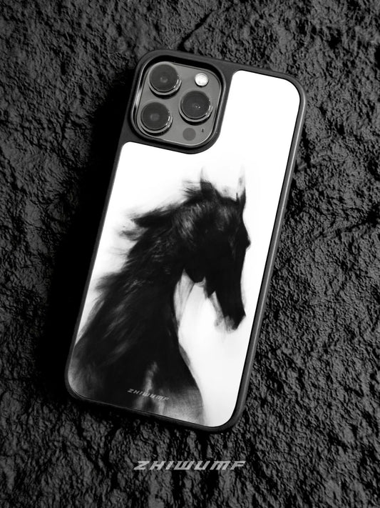 Black Horse Phone Case