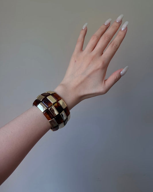 Checkered Elastic Bracelet