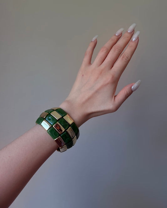 Checkered Elastic Bracelet
