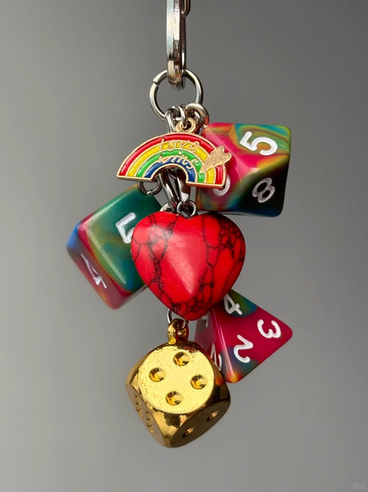 Rainbow Dice Charm