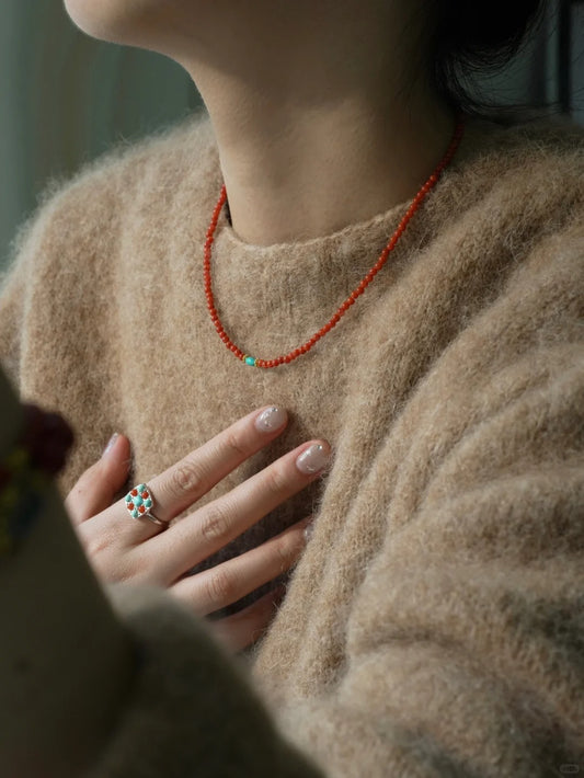 Good Luck Red Agate Necklace