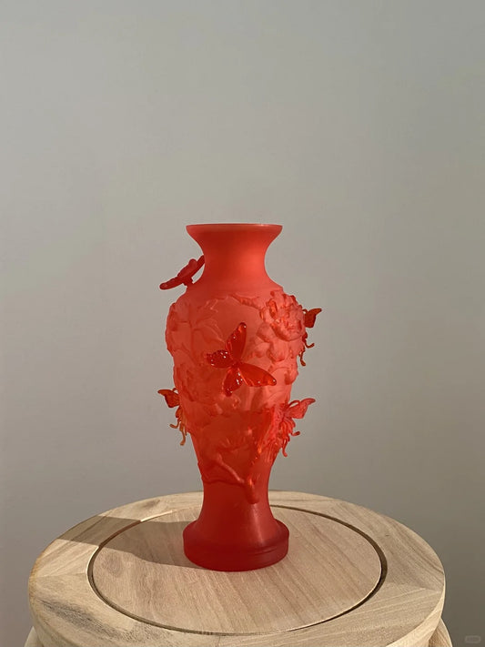 Red Butterfly Vase