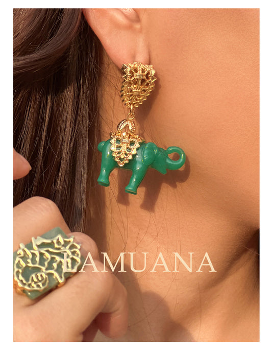 Regal Elephant Earrings