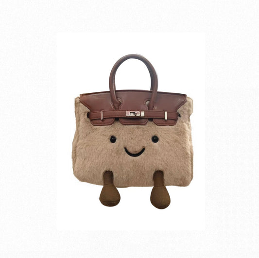 Chic Plush "Birkin" Style Handbag (Mini)