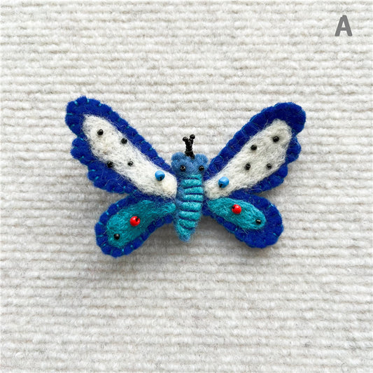 Embroidered Butterfly Brooch