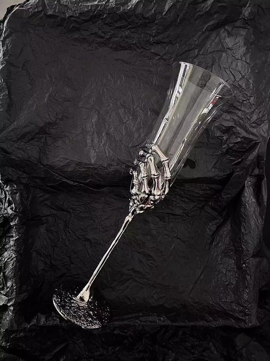 Skeleton Hand Glass Goblet