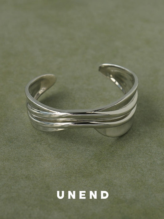 OCEANUS Silver Cuff Bracelet