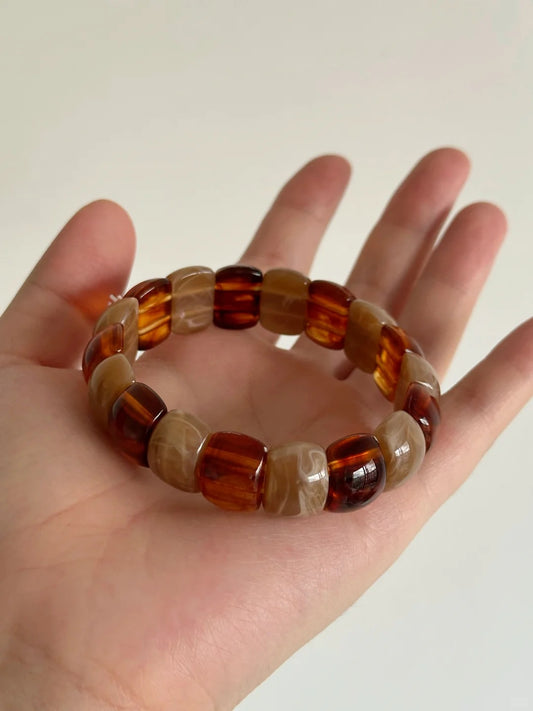 Amber Cube Bracelet