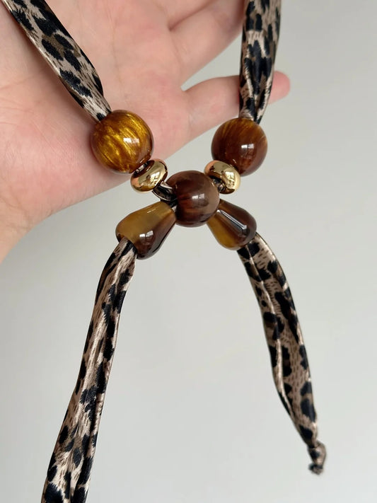 Amber Scarf Necklace