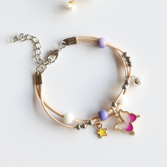 Ceramic Oil Drop Butterfly Bracelet