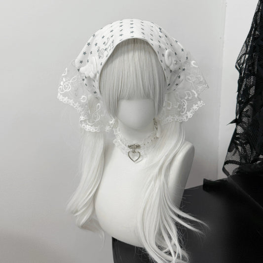 Angelcore Star Print Bandana Headscarf
