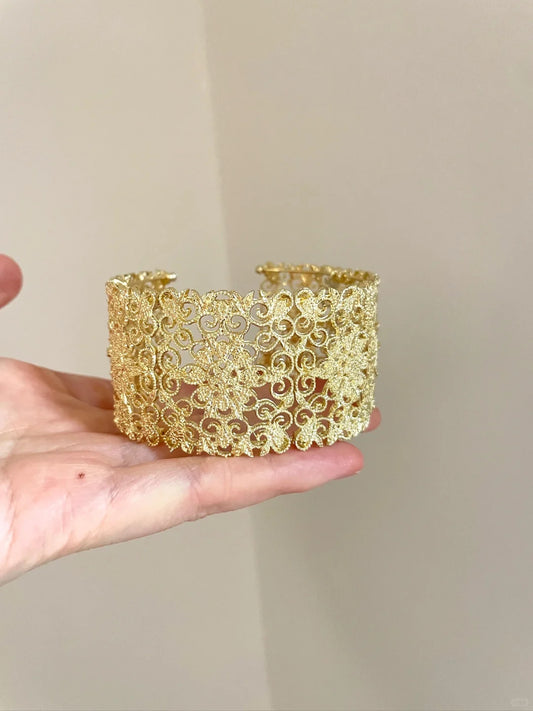 Golden Filigree Cuff