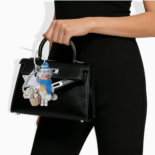 Blue Beanie Barbie Bag Charm