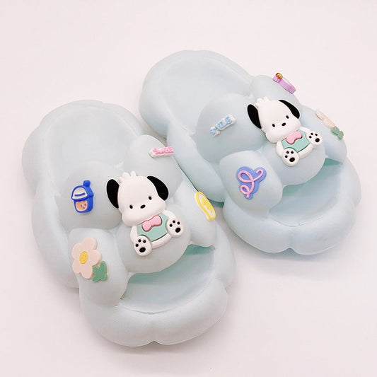 Kawaii Blue Puppy Cloud Slippers