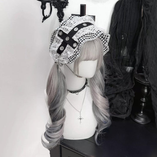 Gingham Lace Headband