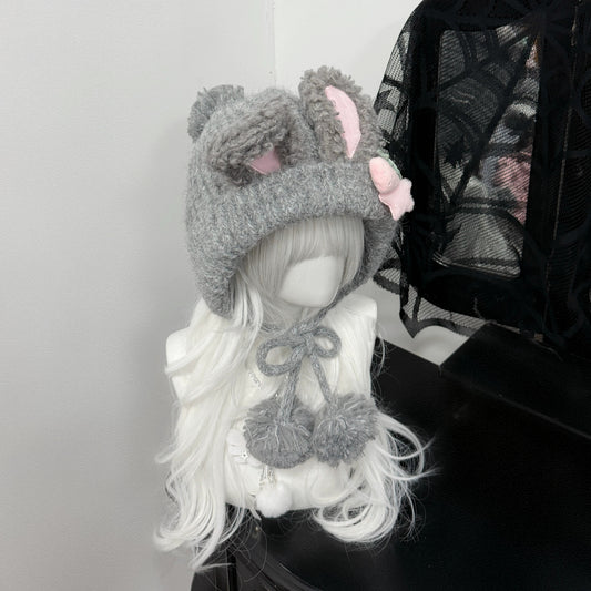 Bunny Ears Knitted Bonnet