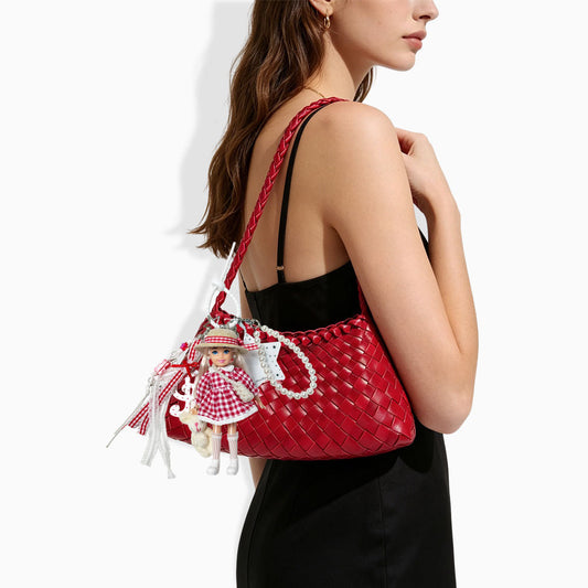 Lace Red Checkered Barbie Bag Charm