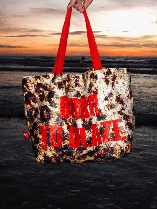 Super Shine Leopard Tote