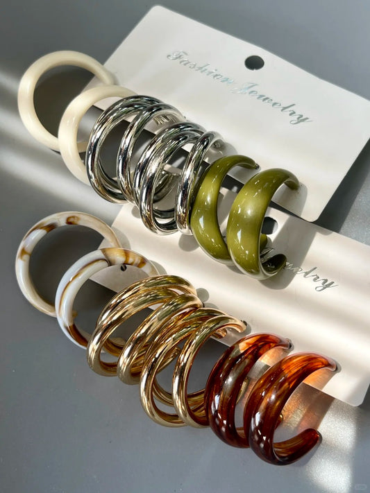 Acrylic Hoop Earrings