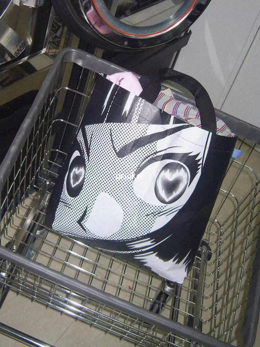 Burning Heart Eyes Reusable Bag