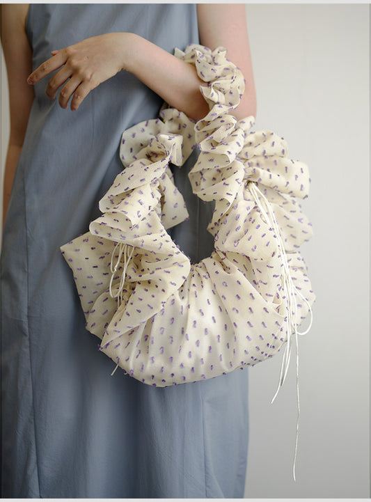 Romantic Organza Ruffled Shoulder Bag