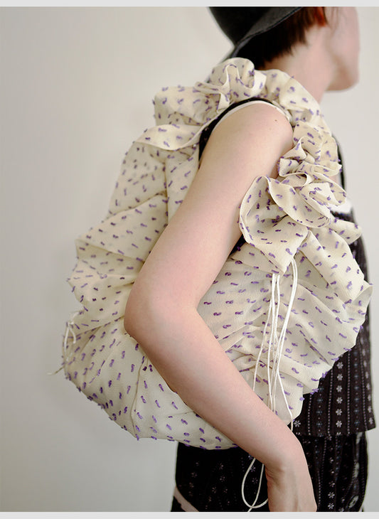 Romantic Organza Ruffled Shoulder Bag