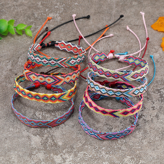 Handwoven Rainbow Spectrum Bracelet