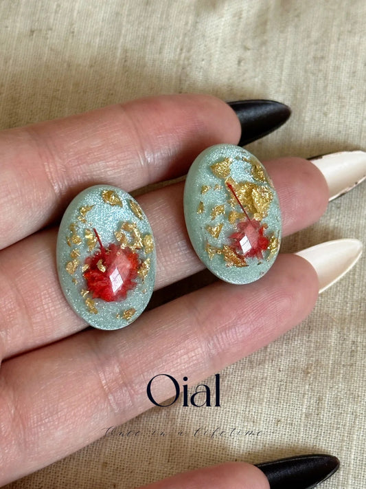 Ethereal Blue Resin Studs