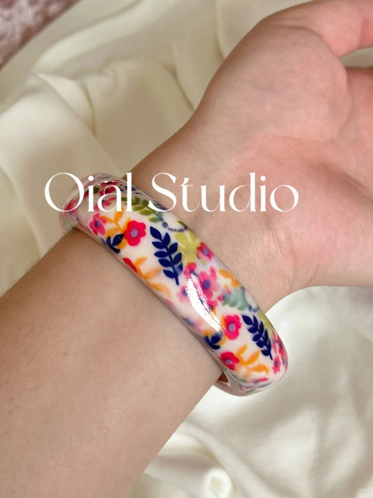 Oriental Peony Garden Bangle