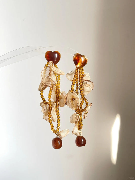 Petal Beaded Earrings