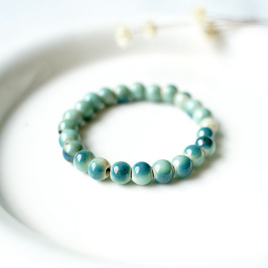 Handmade Ceramic Gradient Beaded Bracelet